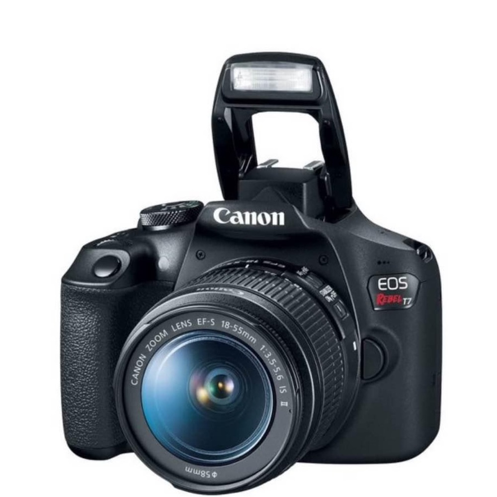 Canon EOS T7 Rebel - 2 lenses included, camera bag, and battery charger